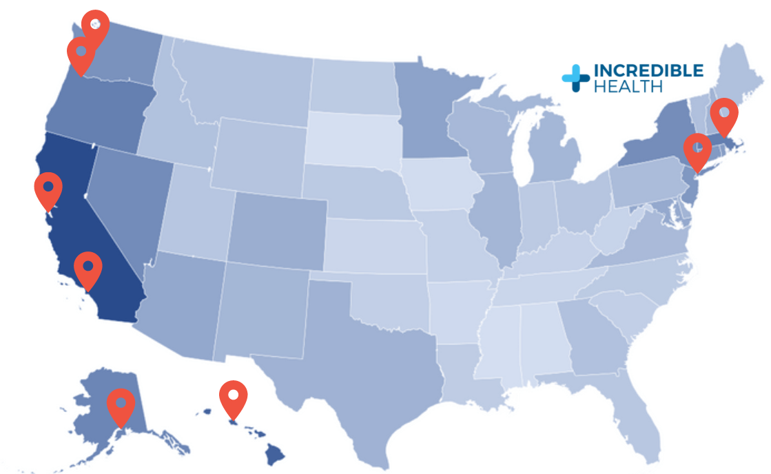 map of top-paying cities for nurses