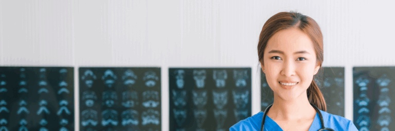 young female nurse student