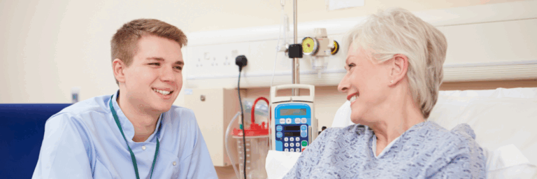nurse and female patient